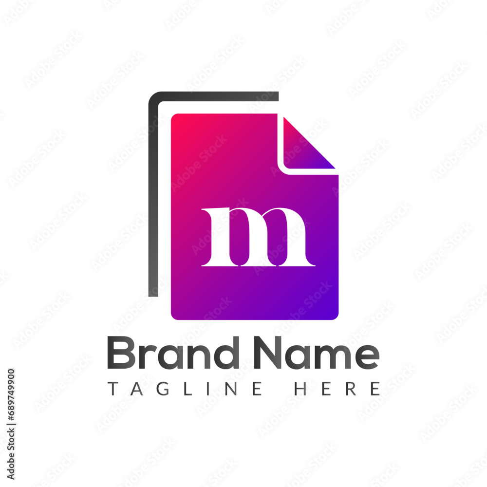 Abstract M letter modern initial lettermarks logo design	