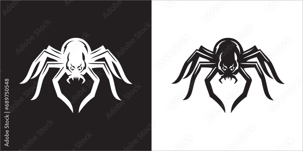 Illustration vector graphics of spider icon - obrazy, fototapety, plakaty 