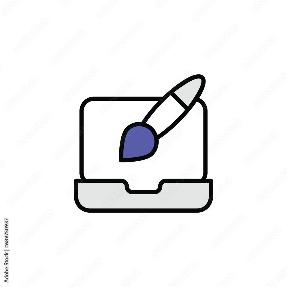 Digital Design icon design with white background stock illustration Digital Design icon design with white background stock illustration