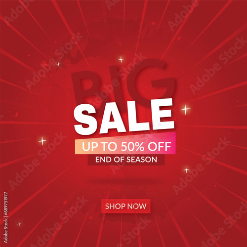 Big Sale Banner with Promotion Discount post template