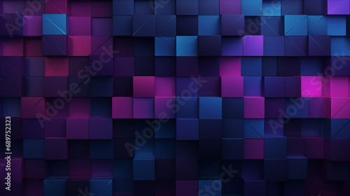 Monochromer Hintergrund aus geometrischen Formen, blau und lila photo