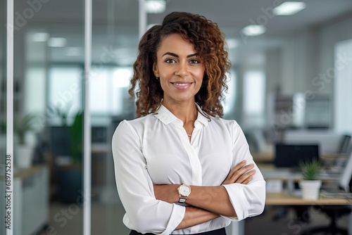 Smiling confident professional middle aged business woman corporate leader, happy mature female executive, lady manager standing in office looking at camera, portrait.