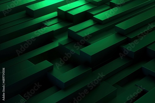 Gothic Serenity  Abstract Minimalism in Moccasin and Green Blend Gradient - 3D Rendering Wallpaper with Futuristic Texture