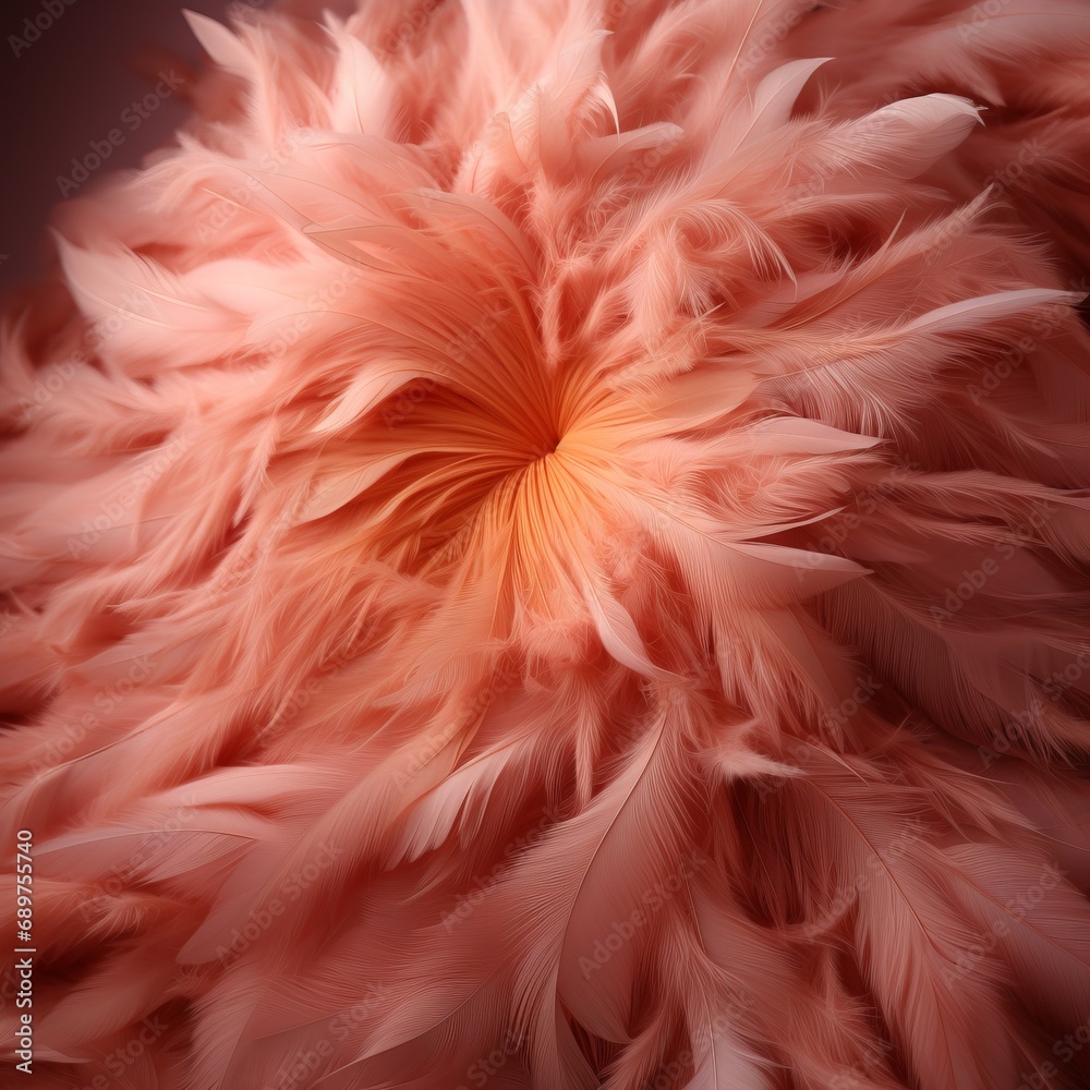 Fur background in Peach Fuzz shade, fluffy splash banner with space for text. Concept: Delicate color of the year for design and cover. Fur background in Peach Fuzz shade, fluffy splash banner with space for text. Concept: Delicate color of the year for design and cover.