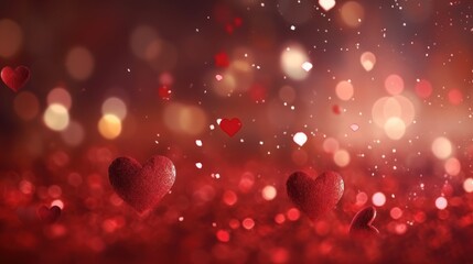 valentine's day heart background Red hearts and pink hearts valentine greeting card design