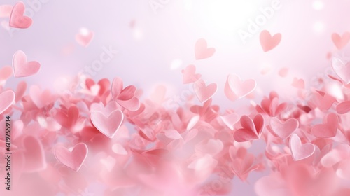 valentine's day heart background Red hearts and pink hearts valentine greeting card design