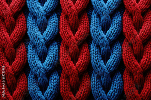 Texture of colored knitted sweater background closeup