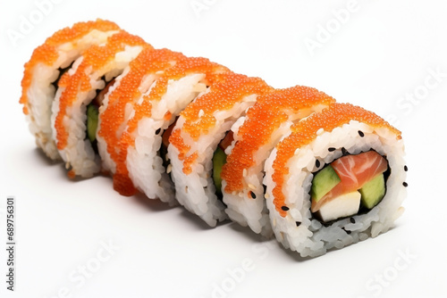 Sushi roll with salmon