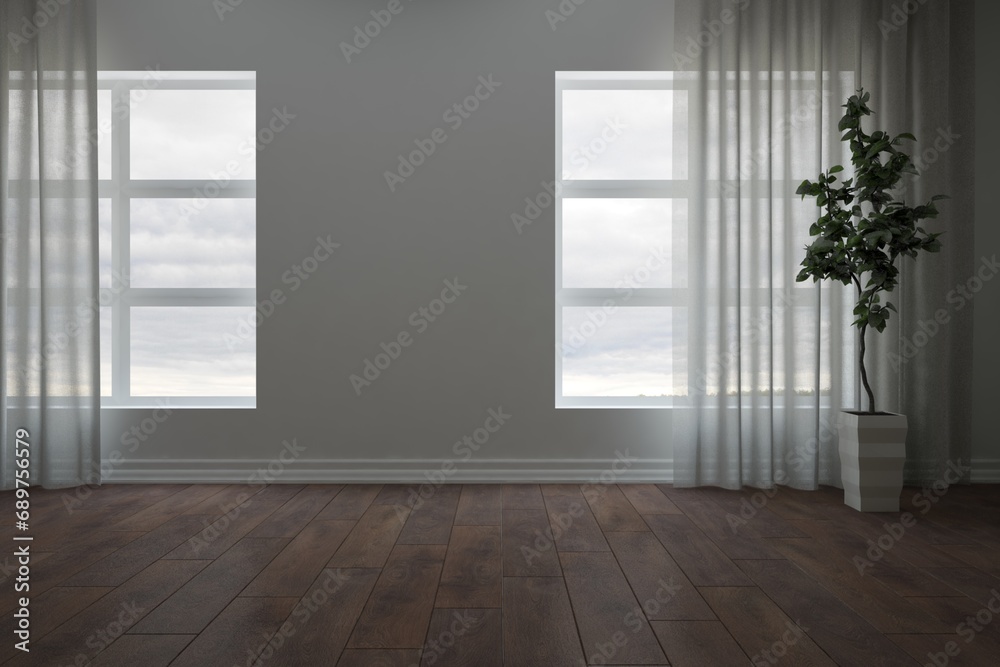 Obraz premium Modern interior design. 3D illustration