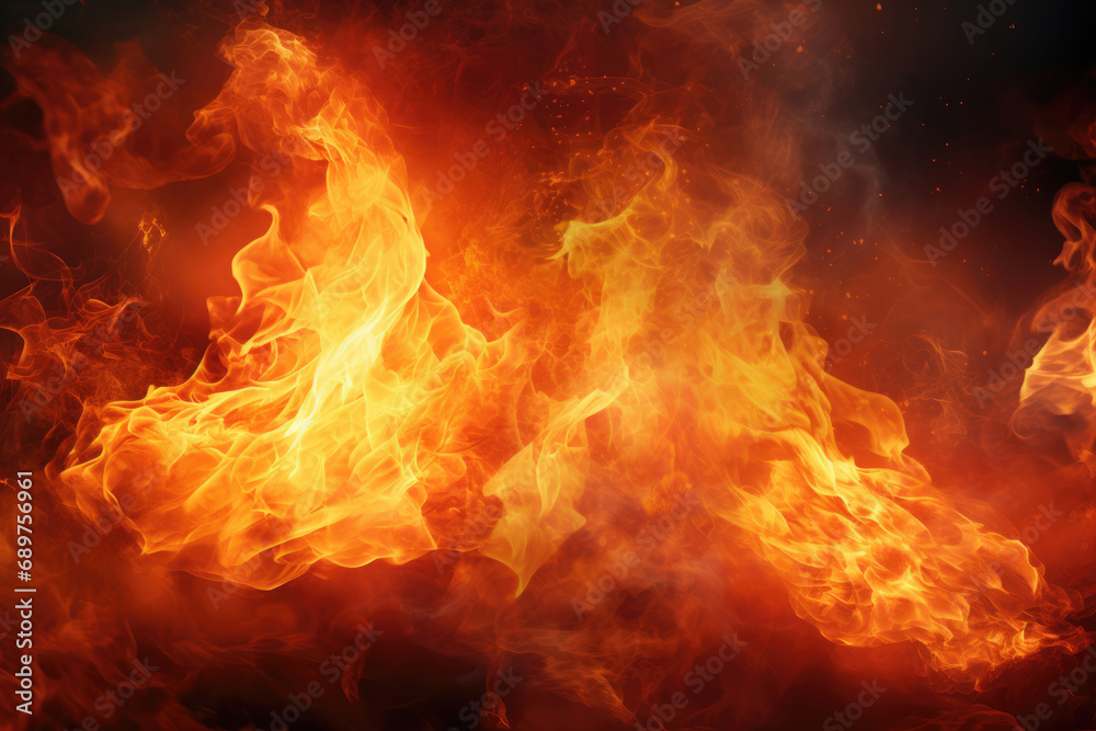 Burning fire flame texture background