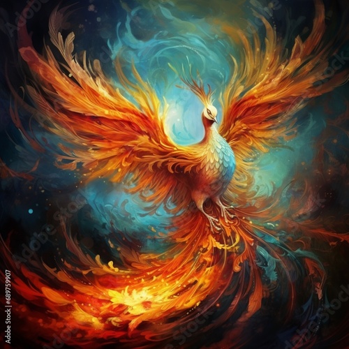 Very nice phoenix bird images Generative AI