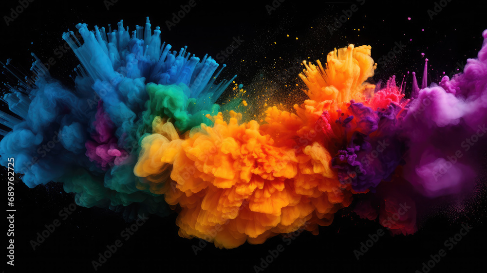 Dynamic Powder Burst in Color