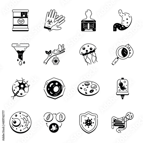 Pack of Science Research Linear Icons 

 photo