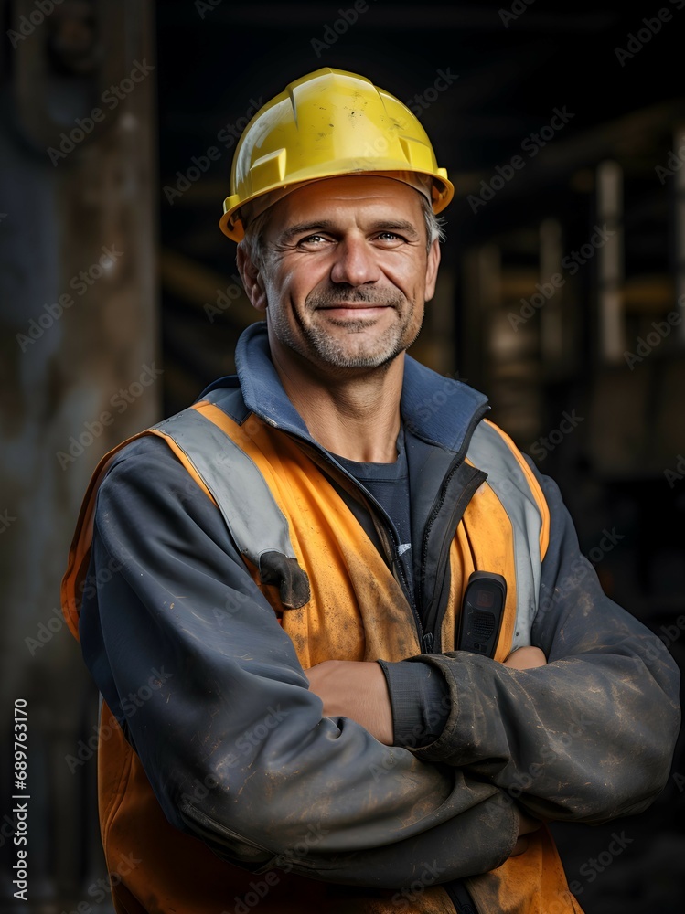 construction worker smiling construction worker smiling