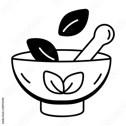 Get this herbal medicine line icon 