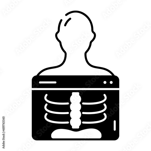 Human xray line style icon 