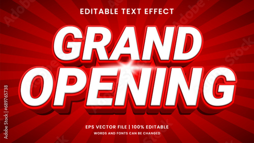 Grand opening soon 3d editable text effect