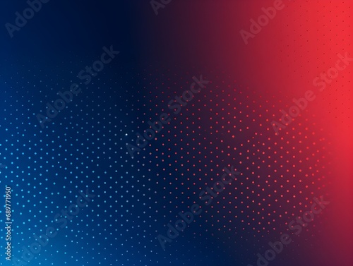 Dots halftone red and dark blue color pattern gradient grunge texture background. Halftone background with Red gradient