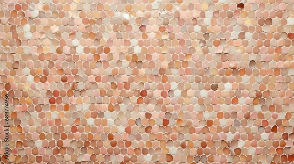 Peach fuzz mosaic background - obrazy, fototapety, plakaty 