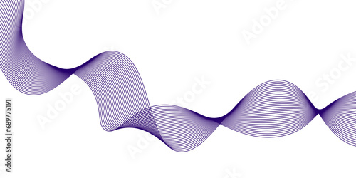 Purple wave swirl swoosh. isolated curve lines on white background. Vector illustration,color wave for design brochure, website, flyer,