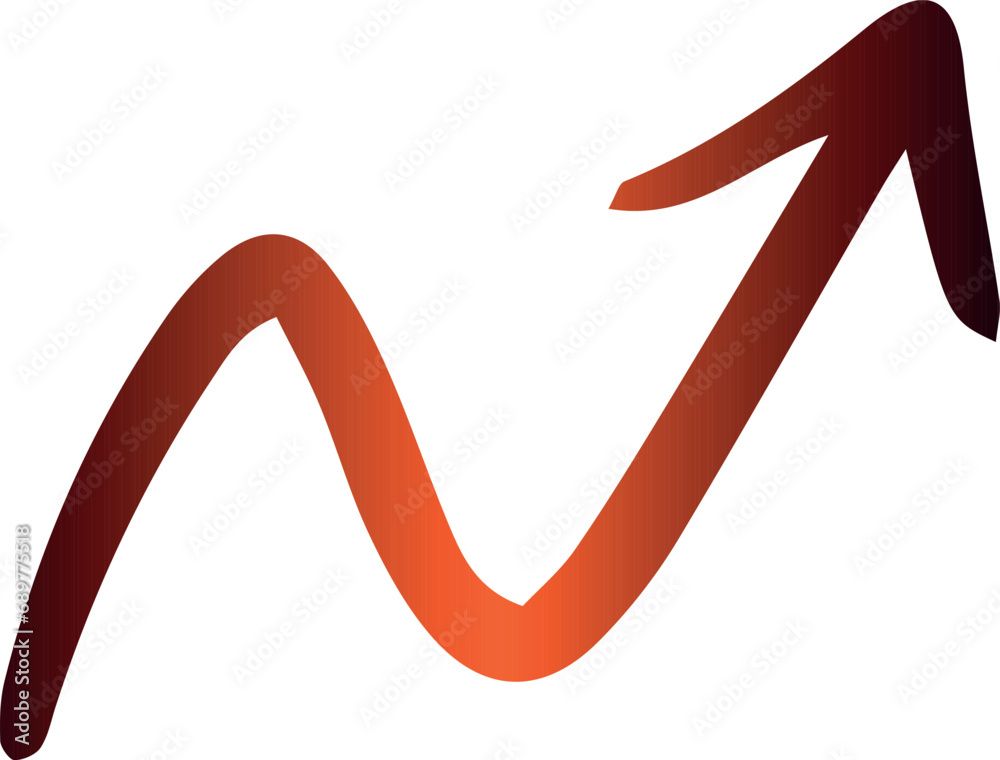 Arrow pointer gradient decoration and design.