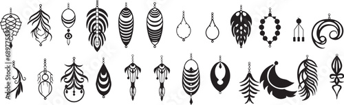 Set of earring , Earring svg Bundle - SVG - DXF - EPS - Earring Cut File - Earring Card - Faux Leather Earrings - Silhouette - Cricut - Digital File