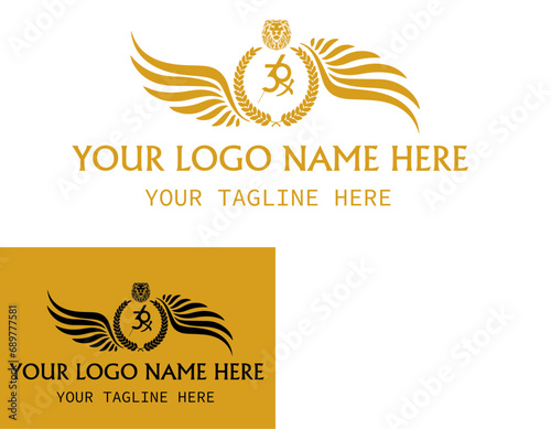 Company, Business, Gold Shop And Education logo Design vector illustration 