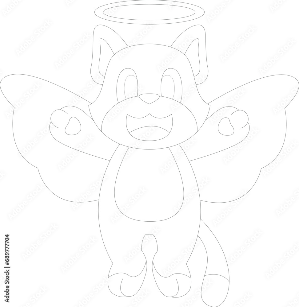 Cat Angel Angel wings Animal Vector Graphic Art Illustration Cat Angel Angel wings Animal Vector Graphic Art Illustration