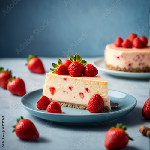 Cheesecake Topped With Strawberries  Creamy Cheesecake With Fresh Strawberries