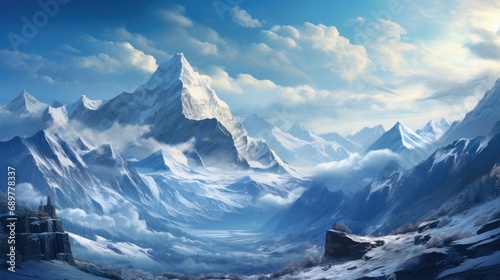 snow-capped mountains, showing the majesty and wonder of nature.