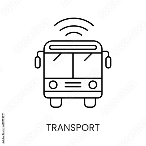 Contactless payment vector line icon transport, fare payment