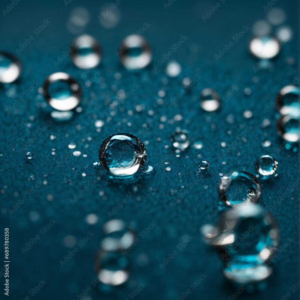 Water Droplets on a Blue Background, Droplets of Water Against a Blue Backdrop, Water Beads on a Blue Surface, Water Drops on a Blue Base, Droplets of Water on a Blue Background Water Droplets on a Blue Background, Droplets of Water Against a Blue Backdrop, Water Beads on a Blue Surface, Water Drops on a Blue Base, Droplets of Water on a Blue Background