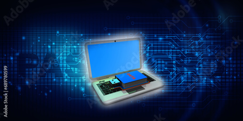 Wallpaper Mural 3d rendering data text word usb flash drive connected laptop
 Torontodigital.ca