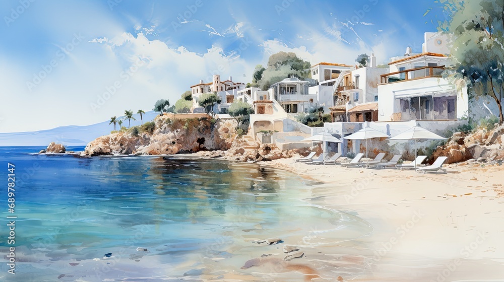 Fototapeta premium Beaches and bays of the Mediterranean coast of Greece