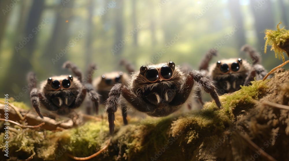 Groundhog Day spiders - obrazy, fototapety, plakaty 