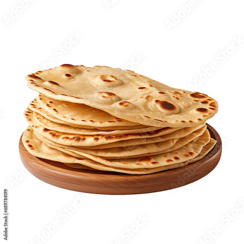 chapati on isolated transparent background