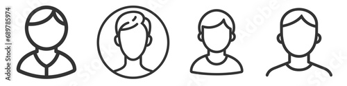 Male avatar icon pack, set, collection suitable for info graphics, websites and print media and interfaces.