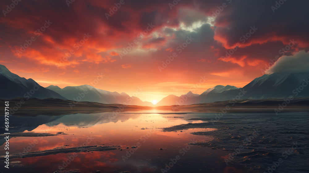 Fototapeta premium Beautiful nature landscape images have suitable space adding text. Look areas natural beauty, such as high mountain views or empty deserts. Beautiful, striking images are great inspiration adding text