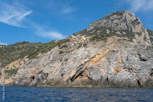  steep cliffs at Uomo cape, Argentario, Italy