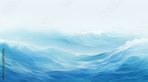 海　波のある和風背景イラスト photo