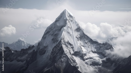 a mountain with snow on it