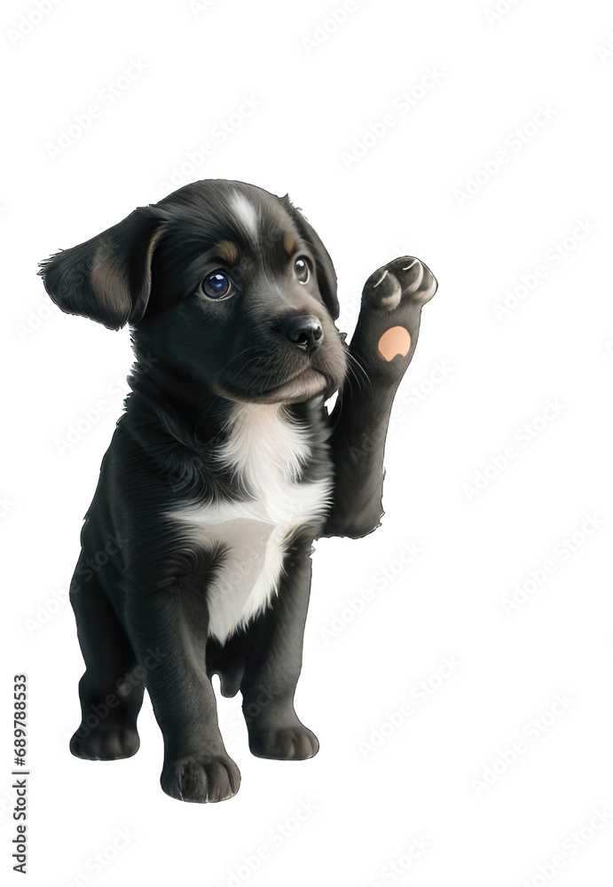 Fototapeta premium black and white dog