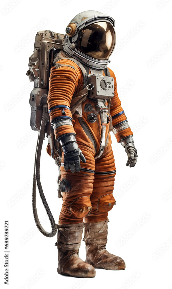 Astronaut suit on a light transparent background. PNG file. Generative artificial intelligence Astronaut suit on a light transparent background. PNG file. Generative artificial intelligence