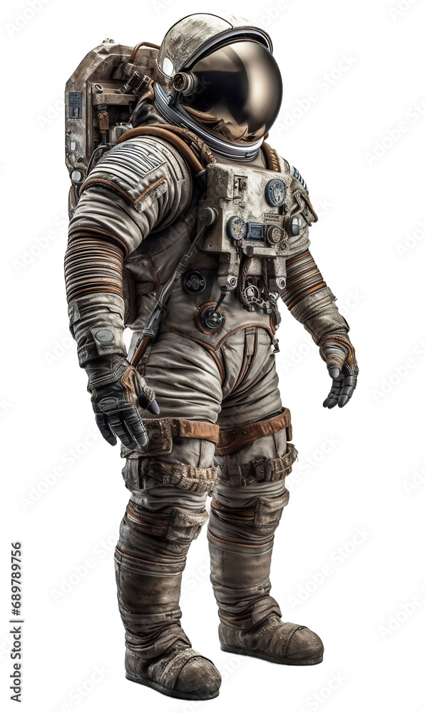 Astronaut suit on a light transparent background. PNG file. Generative artificial intelligence Astronaut suit on a light transparent background. PNG file. Generative artificial intelligence