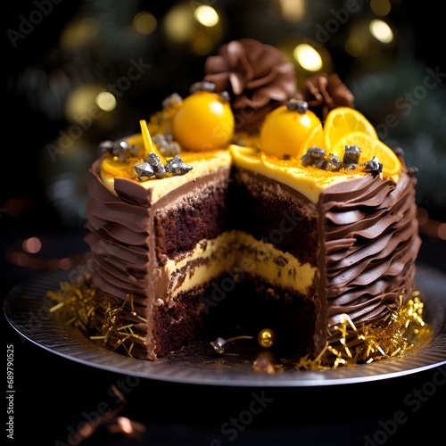 Christmas chocolate cake