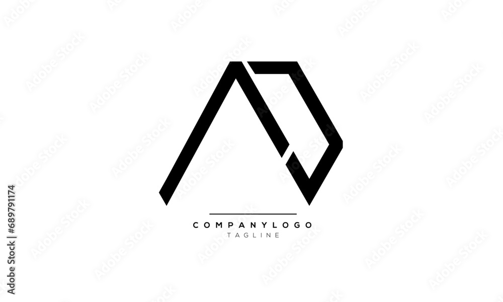 Alphabet letters Initials Monogram logo AD, AD INITIAL, AD letter Alphabet letters Initials Monogram logo AD, AD INITIAL, AD letter