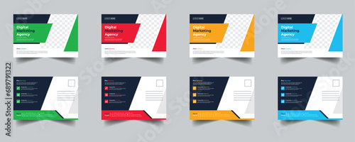 Modern Creative Corporate Post Card Template, Vector Template for Opening Invitation Editable, Professional Business Postcard Design, Event Card Design, Invitation Design, Direct Mail EDDM Template