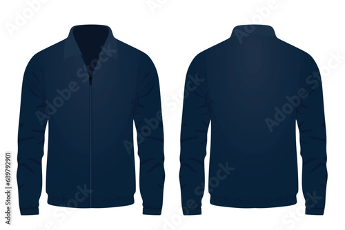 Blue autumn jacket. vector illustration