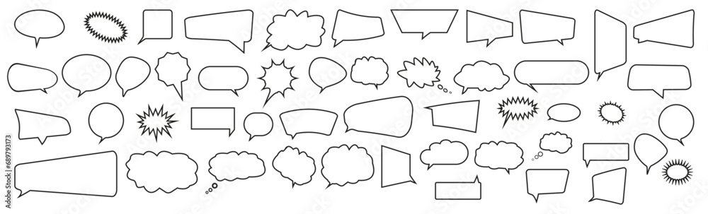 Obraz premium Speech bubble icon. Talk or Cloud bubbles collection isolated element.