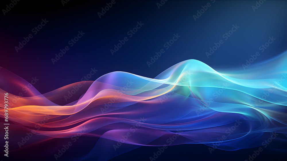 Abstract image of wave of different colors in gradient fill.